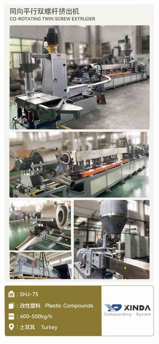 SHJ-75 twin screw extruder